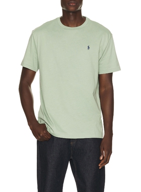 Polo Ralph Lauren夏季新品浅绿上装圆领通勤风短袖T恤REVOLVE