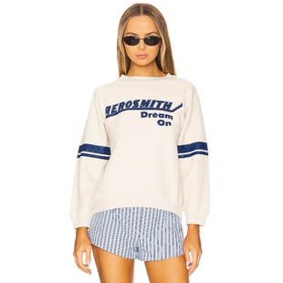 [春季新品]DAYDREAMER 圆领 象牙白 运动复古风revolve小众新款