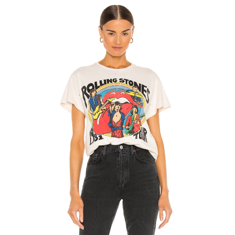 Madeworn THE ROLLING STONES 图案夏季T恤