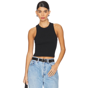 y2k辣妹风REV NYC 黑色 背心 BASIC NOT CROPPED THE Out Sold