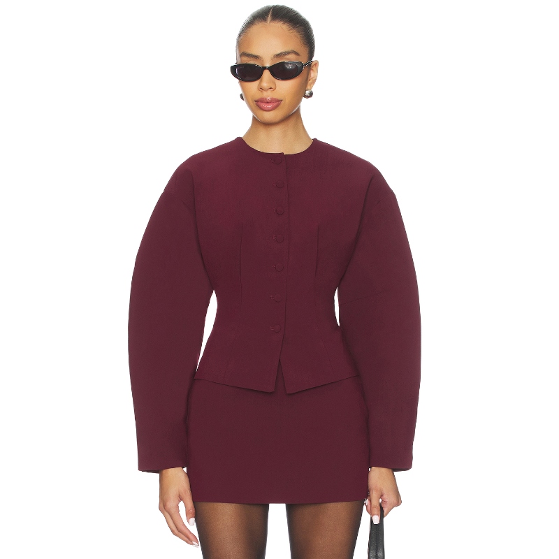 ALL THE WAYS MAMIE 西装 酒红色 老钱风REVOLVE小众新款