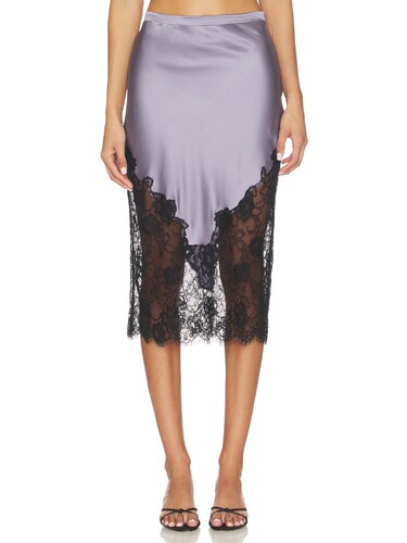 fleur du mal JULIET LACE AND SILK 半身裙 revolve小众新款