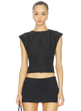 ALL THE WAYS ELISKA 上装 黑色 y2k辣妹风REVOLVE小众新款