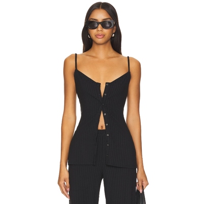 Lovers and Friends KINSLEY 上装 黑色 y2k辣妹风REVOLVE