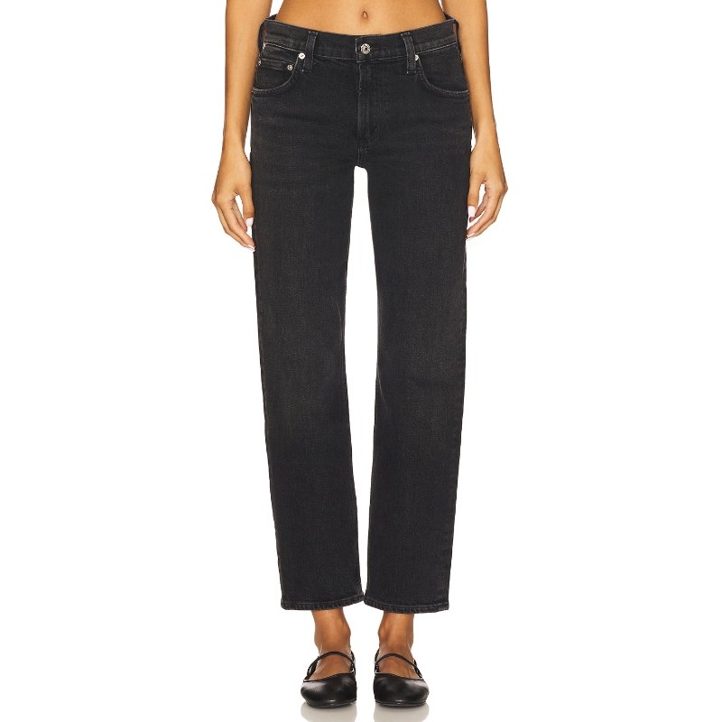 Citizens of Humanity LINDZ 直筒长裤 黑色REVOLVE小众新款