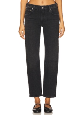 Citizens of Humanity LINDZ 直筒长裤 黑色REVOLVE小众新款