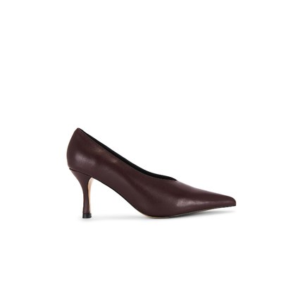 RAYE NOA 浅口高跟鞋 酒红色REVOLVE小众新款