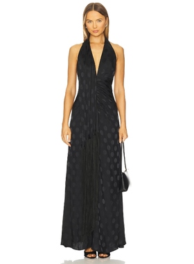 AZULU GEORGINA 长裙 黑色REVOLVE小众新款