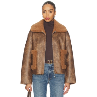 VERA 休闲风REVOLVE小众新款 夹克 美式 棕色 Jakke