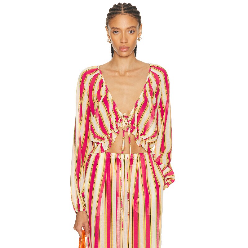 Solid & Striped SERAPHINA 比基尼文胸上衣 Pink, CreamREVOLVE