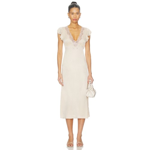 [海外直邮]Free People TIED WITH JOY 中长款连衣裙 象牙白 度假