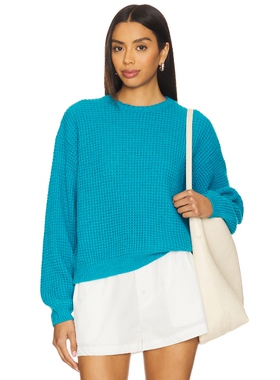 [春季新品]American Vintage CRASHWAY毛衣蓝色羊毛衫REVOLVE保暖