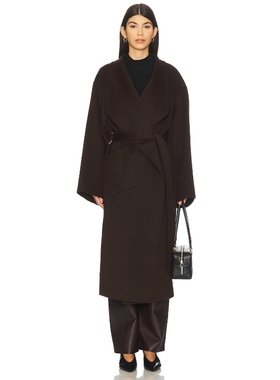 LAMARQUE COREEN 风衣 巧克力色 老钱风REVOLVE小众新款