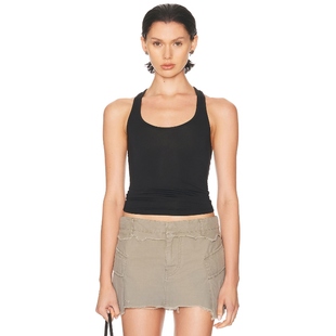 Denim y2k辣妹风REVOLVE小众新款 LUCY 黑色 上装