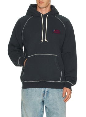 By Parra CIRCLED SCRIPT 连帽运动衫 蓝色REVOLVE小众新款