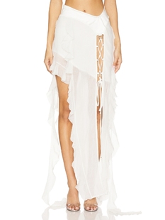 AMOR MIA TEAR 长款半身裙 revolve小众新款 白色