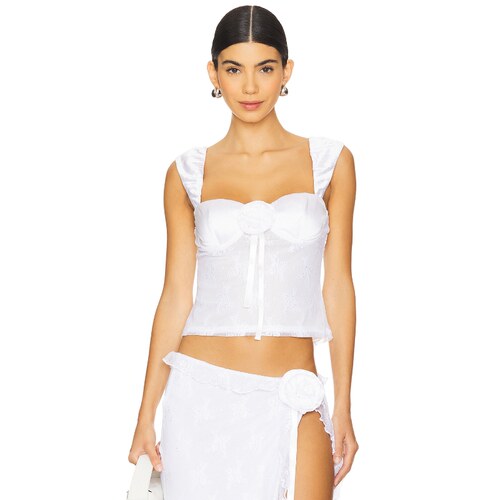 MAJORELLE LEONIE 上衣 白色REVOLVE小众新款