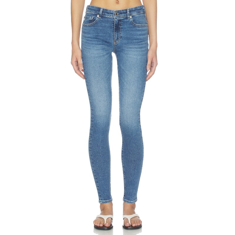 AG Jeans牛仔蓝裤装纽扣门襟牛仔通勤风秋冬新品牛仔裤REVOLVE