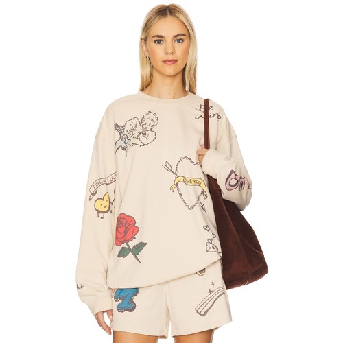 [冬季新品]The Mayfair Group 运动衫米色运动复古风REVOLVE