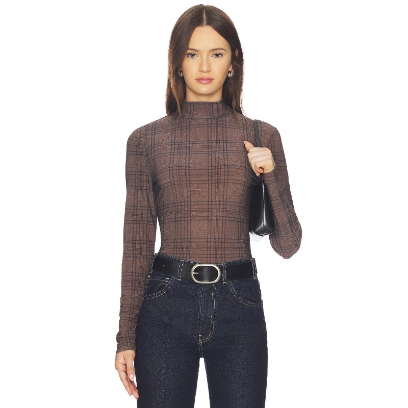 ASTR the Label LIDA 上装 棕色 y2k辣妹风REVOLVE小众新款