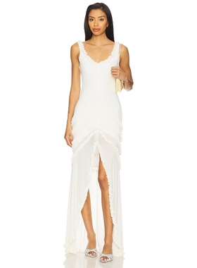 AFRM LANDA 裙子 白色REVOLVE小众新款