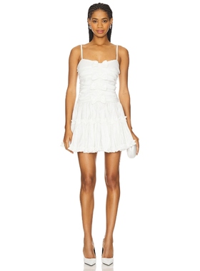 For Love & Lemons WHIPPED CREAM TAFFETA 连衣裙 白色REVOLVE小