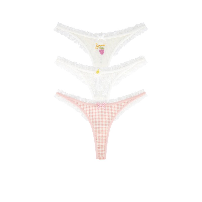 For Love & Lemons 爱柠檬内裤套装 白色REVOLVE