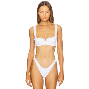 LSPACE COAST TO COAST 比基尼文胸上装白色辣妹风REVOLVE