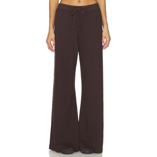 休闲风REVOLVE小众新款 Eterne 美式 棕色 宽腿运动裤