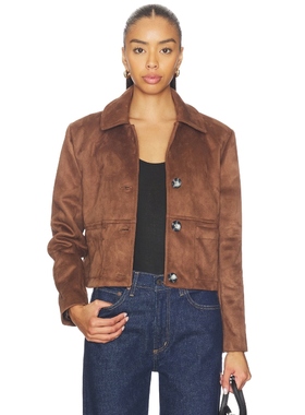 Milkwhite 夹克 棕色 美式休闲风REVOLVE小众新款