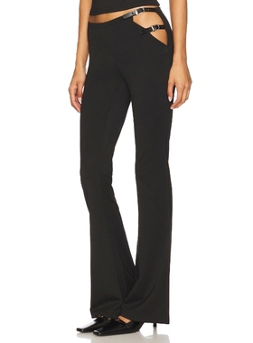 [冬季新品]LIONESS 长裤黑色美式休闲风显瘦喇叭裤REVOLVE小众