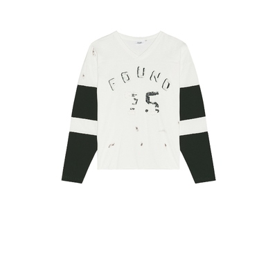 [冬季新品]Found DISTRESSED 长袖运动衫 白色REVOLVE小众