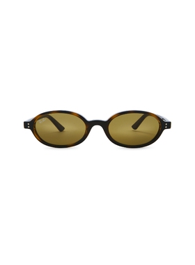 Ray-Ban玳瑁色墨镜椭圆框修身短款复古风太阳眼镜秋冬新品REVOLVE