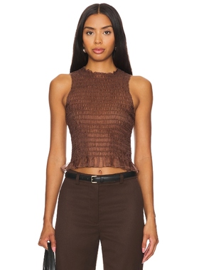 Apres Studio RUCHED 背心 棕黄色 y2k辣妹风REVOLVE新款