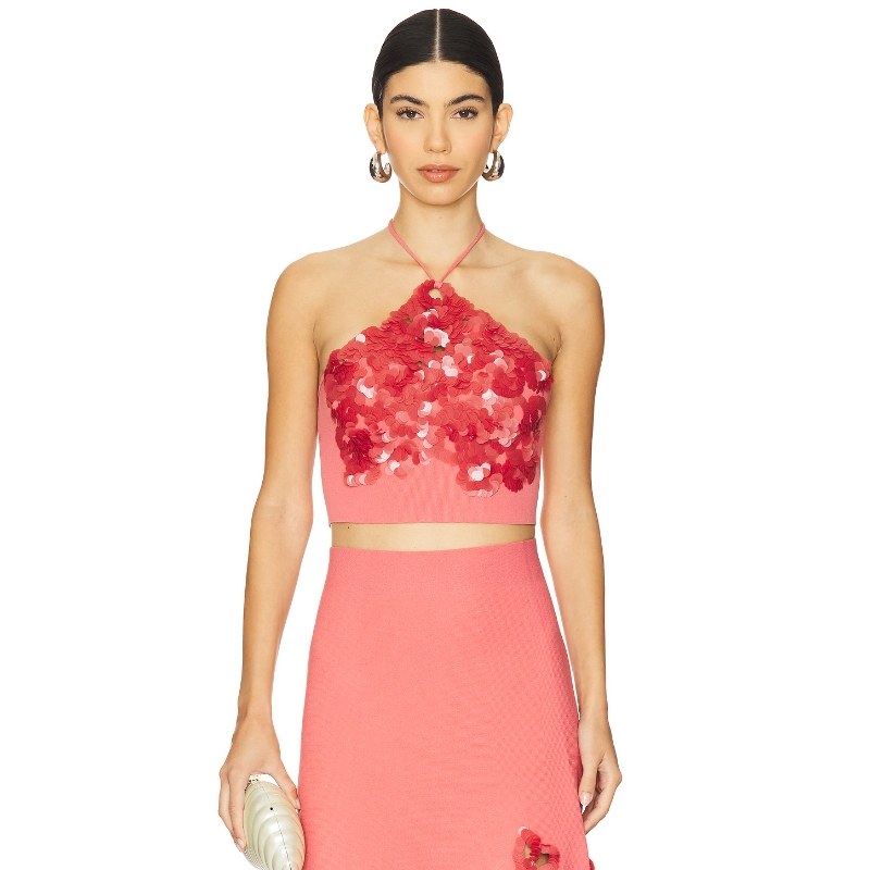 Alexis RELLE 上装 珊瑚色REVOLVE小众新款