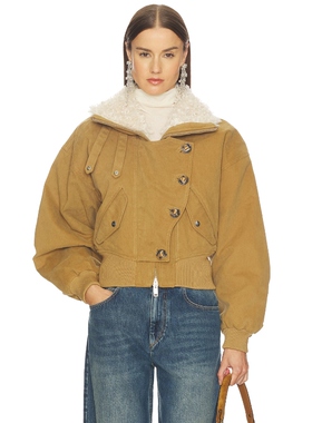 Isabel Marant Etoile OANA 外套 棕色REVOLVE小众新款冬季保暖