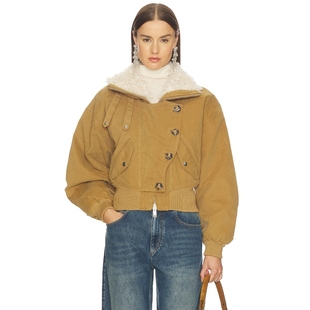 Isabel Marant Etoile OANA 外套 棕色REVOLVE小众新款冬季保暖