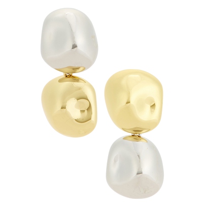 LELET NY ZOE 垂褶耳饰 Metallic Gold,Metallic SilverREVOLVE小