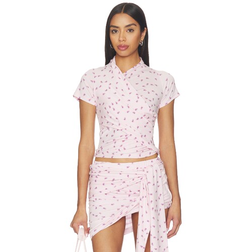 MARRKNULL ASYMMETRICAL RUFFLE T恤 26秋冬新品 revolve小众新款