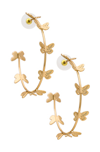 petit moments 耳饰 金属金色revolve小众新款