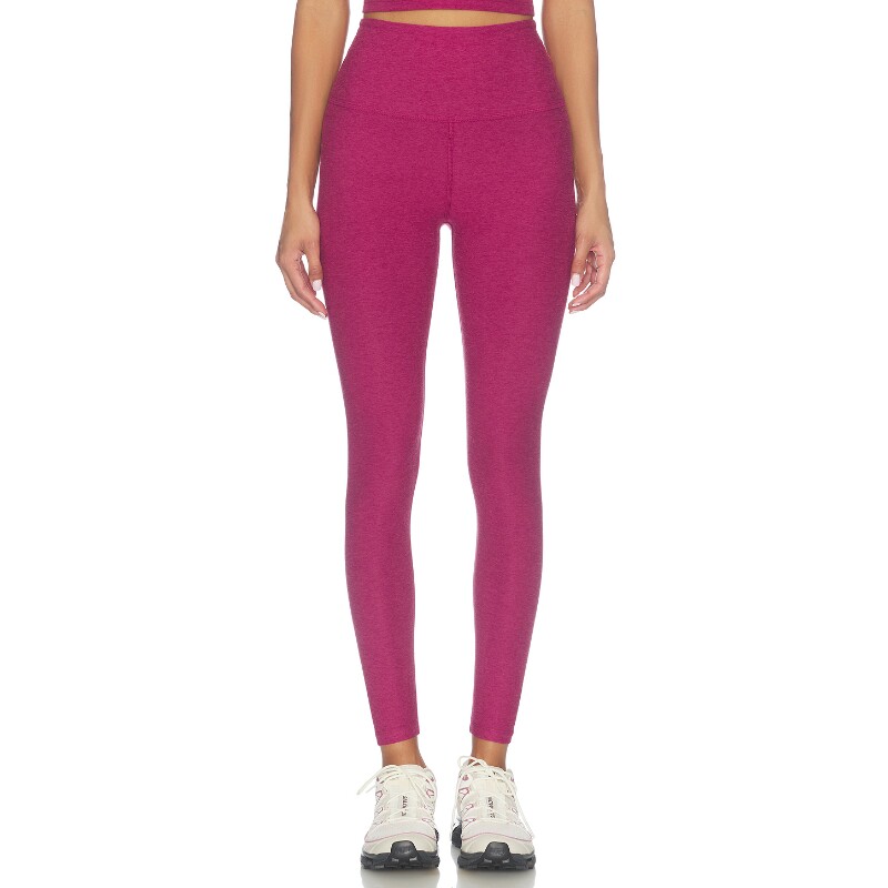 Beyond Yoga玫红色裤装通勤风秋冬新品高腰修身运动长裤REVOLVE