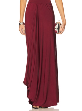 [春节穿搭]MISHA WATERFALL 长款半身裙 红色REVOLVE小众