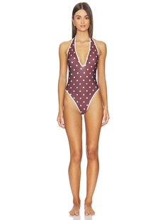 Neck Backless Swimsuit Rowen revolve小众新款 Rose