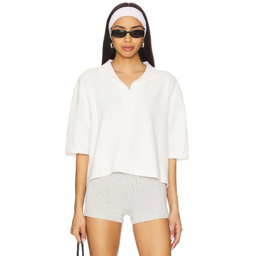 [冬季内搭]Free People POLO衫白色宽松休闲运动风上衣REVOLVE