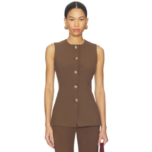 Beard y2k辣妹风REVOLVE小众新款 JESSUP 棕色 背心 Veronica