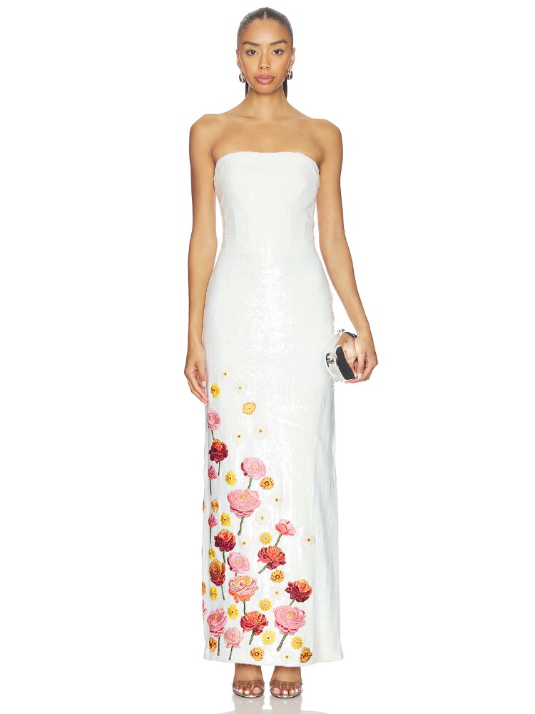 AFEW Rahul Mishra 亮片束胸曳地长裙 revolve小众新款