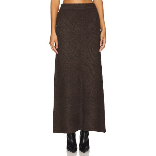 [冬季新品] 4th & Reckless 半身裙巧克力色REVOLVE小众新款