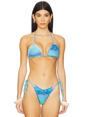 Capittana MISSY 比基尼文胸上装 蓝色REVOLVE小众新款