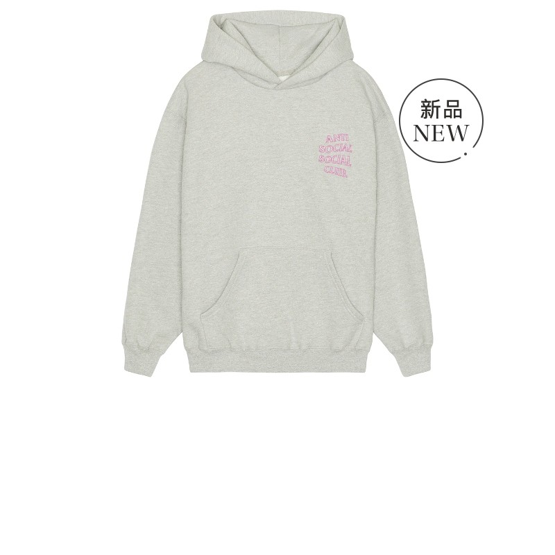 Anti Social Social Club APPLIQUE 连帽衫 淡灰色REVOLVE小众新