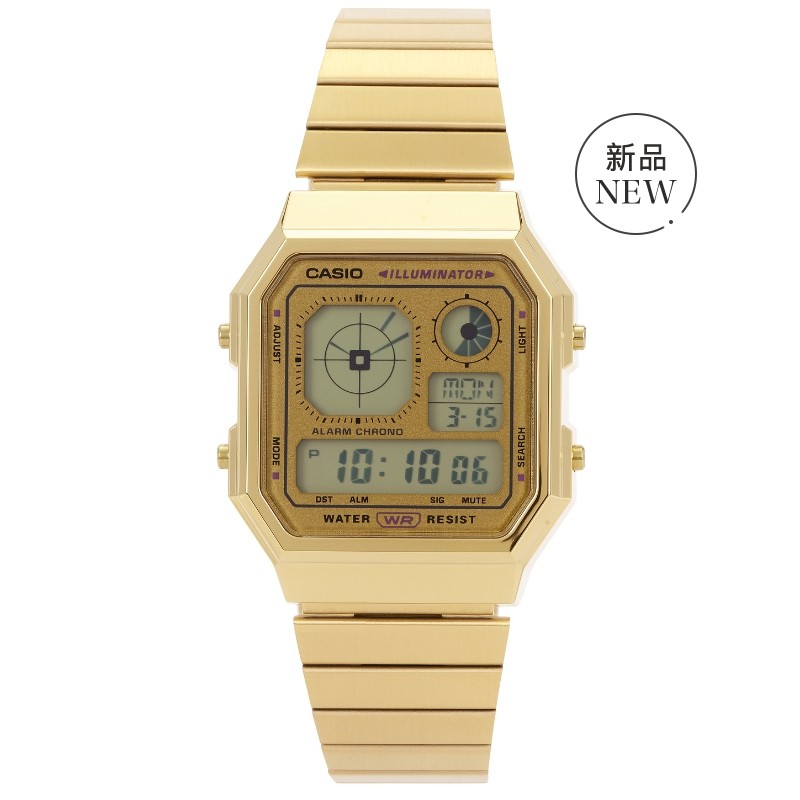 Casio 卡西欧 A130 手表 金属金色REVOLVE小众新款